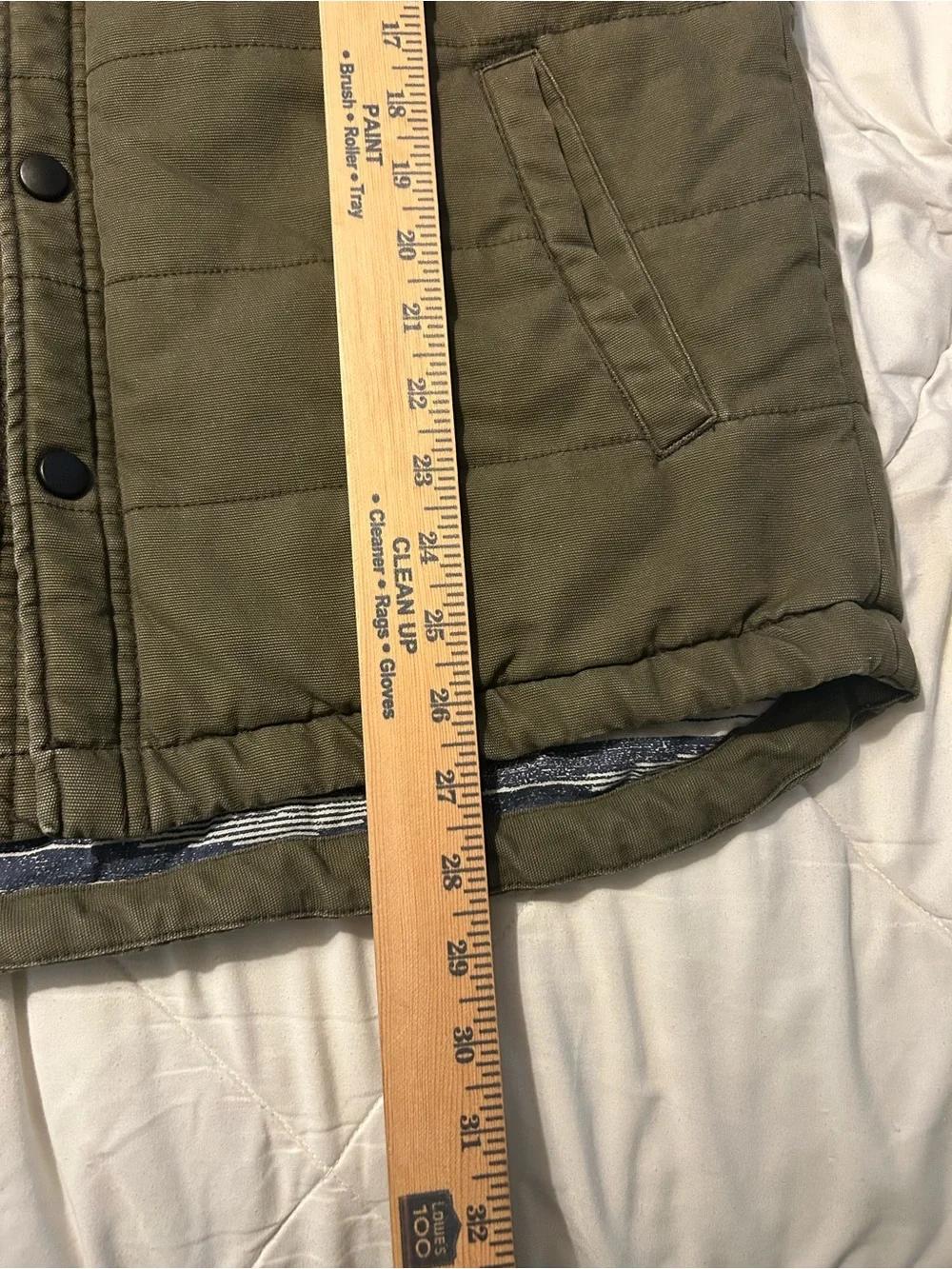 Unionbay M Quilted Vest Olive Brown Cotton Southwest Lining Utility Barn Fall